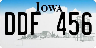 IA license plate DDF456