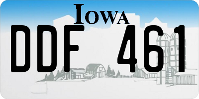 IA license plate DDF461
