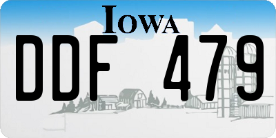 IA license plate DDF479