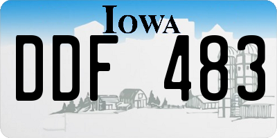 IA license plate DDF483