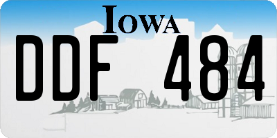 IA license plate DDF484