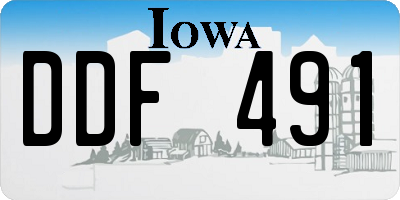 IA license plate DDF491