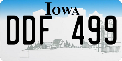 IA license plate DDF499