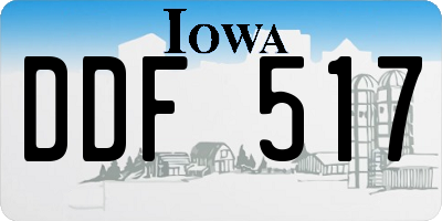 IA license plate DDF517