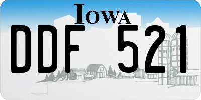 IA license plate DDF521