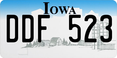 IA license plate DDF523