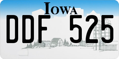IA license plate DDF525