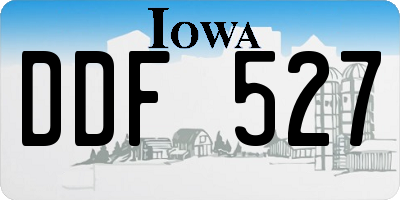 IA license plate DDF527