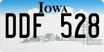 IA license plate DDF528