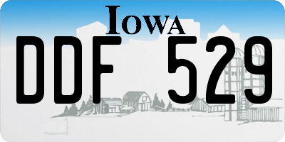 IA license plate DDF529