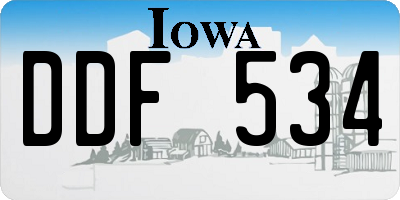 IA license plate DDF534