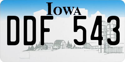 IA license plate DDF543