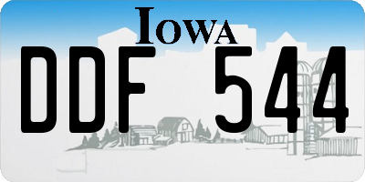 IA license plate DDF544