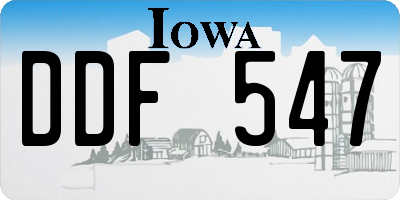 IA license plate DDF547