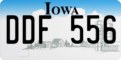 IA license plate DDF556
