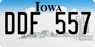 IA license plate DDF557