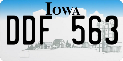 IA license plate DDF563