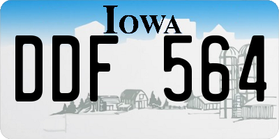 IA license plate DDF564