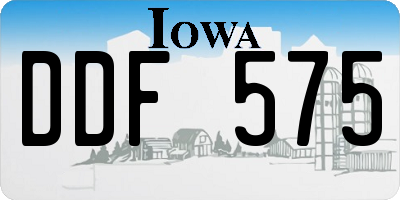 IA license plate DDF575