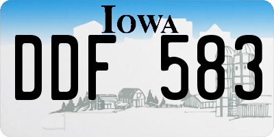 IA license plate DDF583