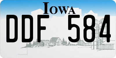 IA license plate DDF584