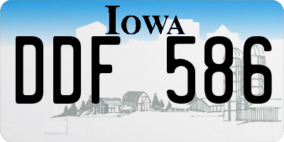 IA license plate DDF586