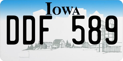 IA license plate DDF589