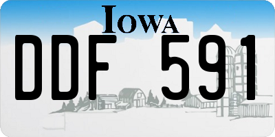 IA license plate DDF591
