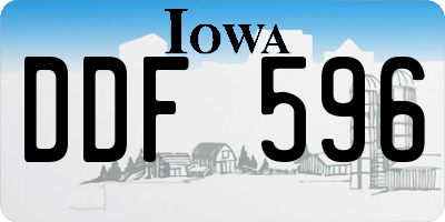 IA license plate DDF596