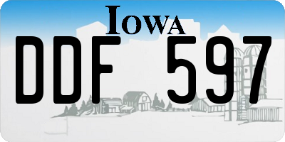 IA license plate DDF597