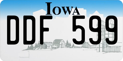 IA license plate DDF599