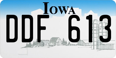 IA license plate DDF613