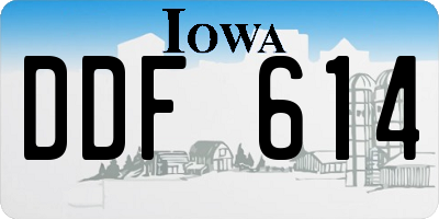 IA license plate DDF614
