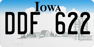IA license plate DDF622