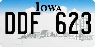 IA license plate DDF623