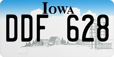 IA license plate DDF628