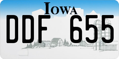 IA license plate DDF655