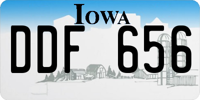 IA license plate DDF656