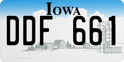 IA license plate DDF661