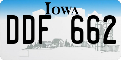 IA license plate DDF662
