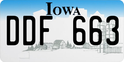 IA license plate DDF663