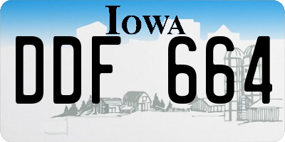 IA license plate DDF664
