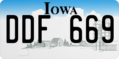 IA license plate DDF669