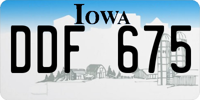 IA license plate DDF675