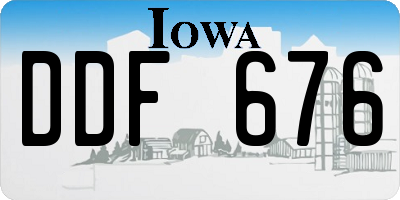 IA license plate DDF676
