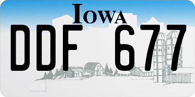 IA license plate DDF677