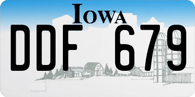 IA license plate DDF679