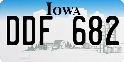 IA license plate DDF682