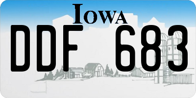 IA license plate DDF683