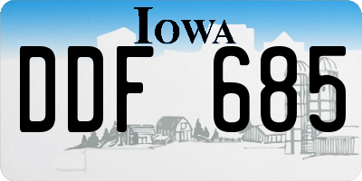 IA license plate DDF685